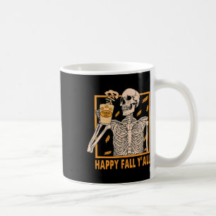 Caneca De Café Queda Yall Women Halloween Skeleton Pumpkin Spice