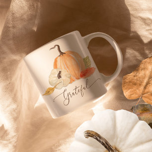 Caneca De Café Quedas de Bompkins Grateful Watercolor Folhas de o