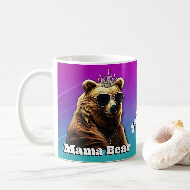 Caneca De Café Queen Mama Bear (Com Donut)