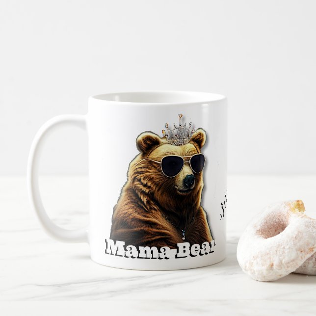 Caneca De Café Queen Mama Bear (Com Donut)