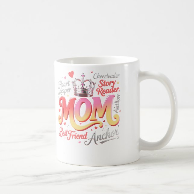 Caneca De Café Queen Mom Gradient Crown Tribute (Direita)