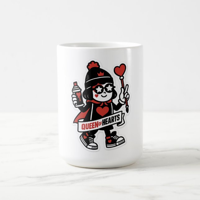 Caneca De Café Queen of Hearts Street Mascot — Grind Crew Edition (Centro)