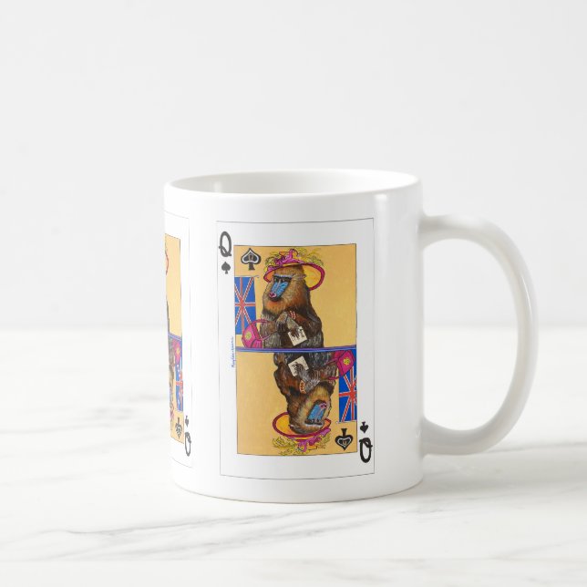 Caneca De Café Queen of Spades: Lady Mandrill at the Races (Direita)