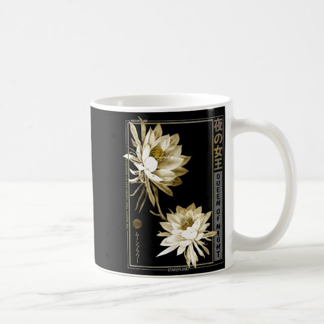 Caneca De Café Queen Of The Night Moonflower Ephyllum Japanese Fl (Direita)