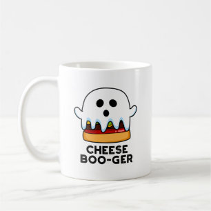 Caneca De Café Queijo Boo-ger Funny Ghost Cheeseburger Pun