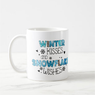 Caneca De Café Queijos De Inverno E Flocos De Neve