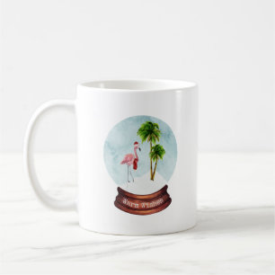 Caneca De Café Queijos Quentes Flamingo Palm Treme Neve Globo