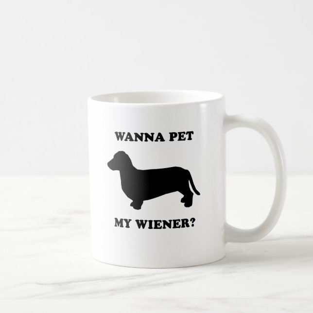 Caneca De Café Queira pet meu wiener (Direita)