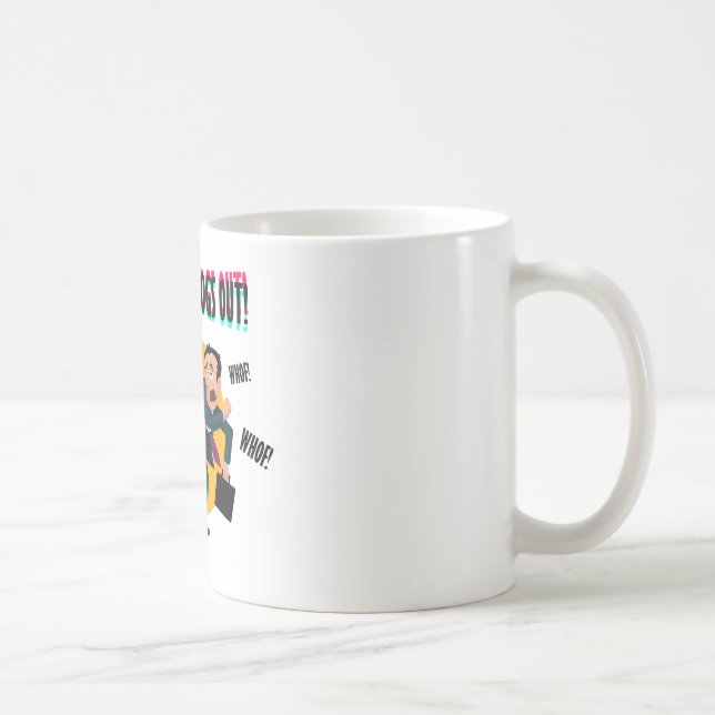 Caneca De Café Quem deixou os cães para fora! (Direita)