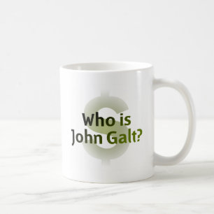 Caneca De Café Quem é John Galt? Símbolo do dinheiro