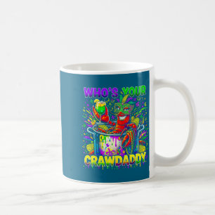Caneca De Café Quem é o crawdaddy lagostim louisiana mardi gras 2