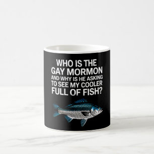 Caneca De Café Quem É O Peixe Do Orgulho LGBTQ Engraçado Da Gay M