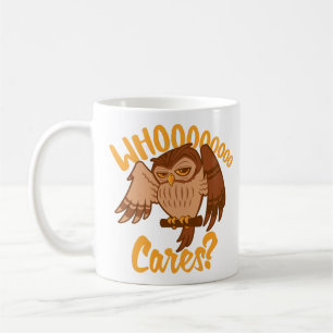 Caneca De Café Quem Se Importa Desenho de Coruja de Cartoon Diver