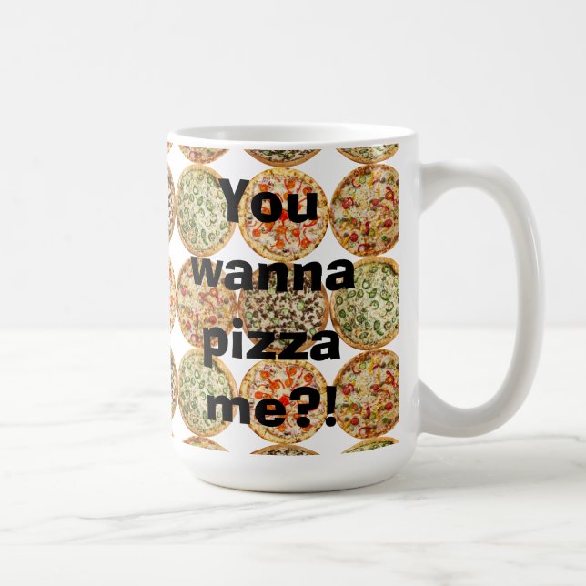Caneca De Café "Quer me fazer pizza?!" (Direita)