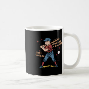 Caneca De Café Quer Ser Um Byller Shot Caller Retro Dia de Jogo B