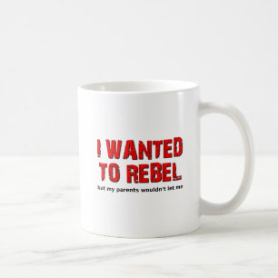 Caneca De Café Queria Rebelar Engraçado Mug