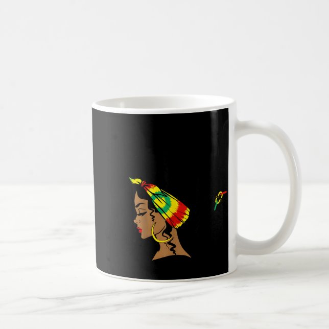 Caneca De Café Querida Garota Negra Design Afro Rainha (Direita)