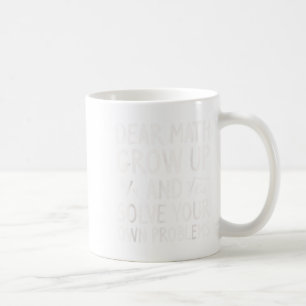 Caneca De Café Querida Matemática Cresce E Resolve Seus Próprios 
