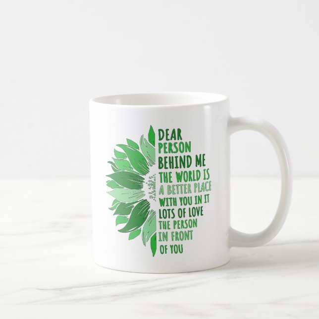 Caneca De Café Querida Pessoa Atrás De Mim Mug (Direita)