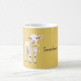 Caneca De Café Querido Cordeiro com Laço Amarelo