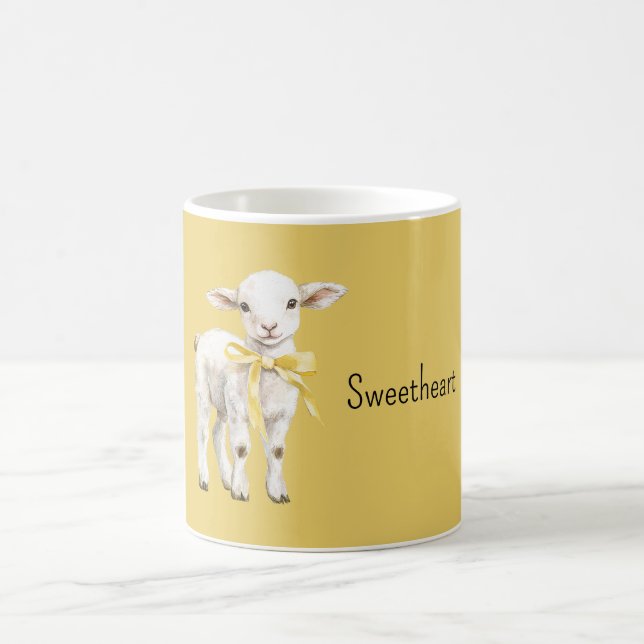 Caneca De Café Querido Cordeiro com Laço Amarelo (Centro)