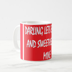 Caneca De Café Querido deixa os amantes gêmeos deliciosos brancos