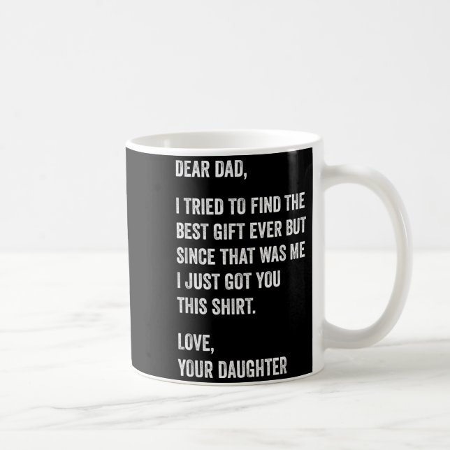Caneca De Café Querido Pai Citação engraçada do Dia dos Pais da f (Direita)