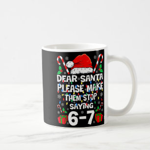 Caneca De Café Querido Papai Noel 67 Camisa Divertida de Natal Si