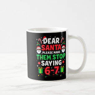 Caneca De Café Querido Papai Noel 67 Natal Engraçado Six Seven 6-
