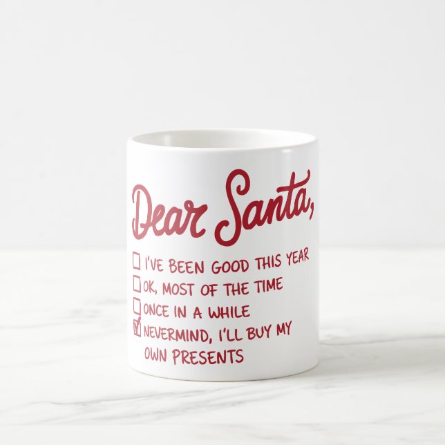 Caneca De Café Querido Papai Noel - Design de Natal (Centro)