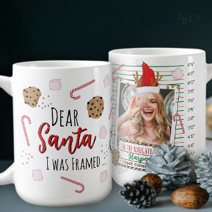 Caneca De Café Querido Papai Noel Engraçado (Fui Incriminado) Fot