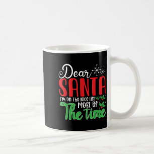 Caneca De Café Querido Papai Noel, Estou Na Lista Boa Na Maior Pa