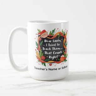 Caneca De Café Querido Papai Noel, Eu Tentei Ensiná-Los… Presente