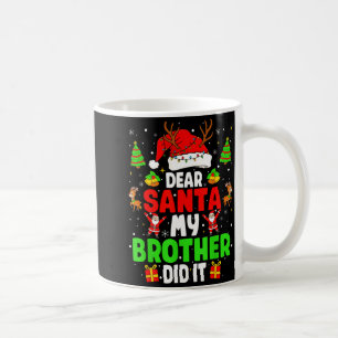 Caneca De Café Querido Papai Noel Meu Irmão Fez Isso Funny Natal