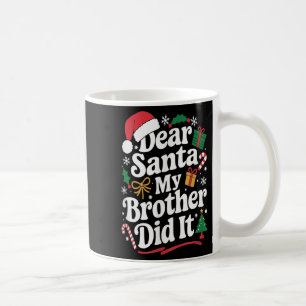 Caneca De Café Querido Papai Noel Meu Irmão Fez Isso Humor De Nat