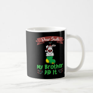 Caneca De Café Querido Papai Noel Meu Irmão Fez Isso Irmãos Natal