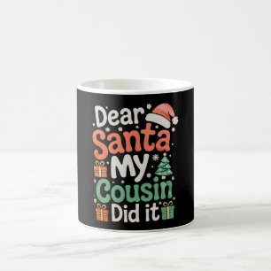 Caneca De Café Querido Papai Noel Meu Primo Fez Isso Natal Famíli