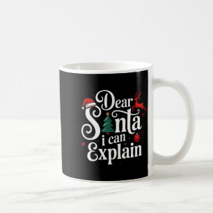 Caneca De Café Querido Papai Noel Pode Explicar Piadas de Natal C