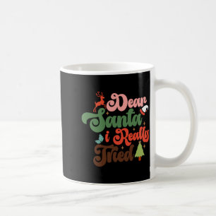 Caneca De Café Querido Papai Noel Retro Groovy Camiseta De Natal