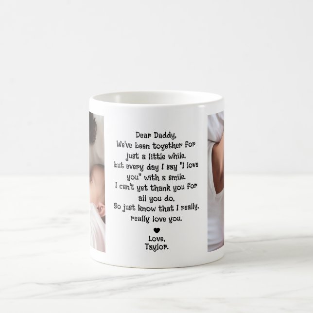 Caneca De Café Querido Papai Poema Fofo 2-Foto (Centro)