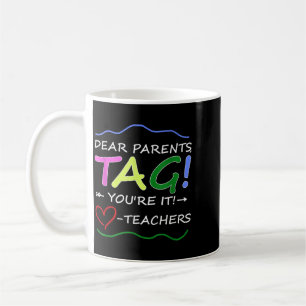 Caneca De Café Queridos Pais Tag Você É Isso Engraçado Amor Profe