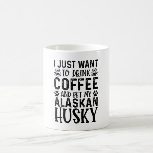 Caneca De Café Quero Acariciar Meu Husky Alaskano