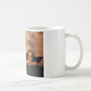 Caneca De Café Querubins Sistine Madonna de Raphael 2 anjos