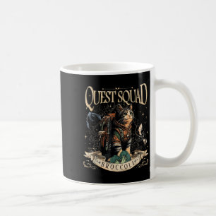 Caneca De Café Quest Fantasy Squad Broccoli Kitten Engraçado Cat