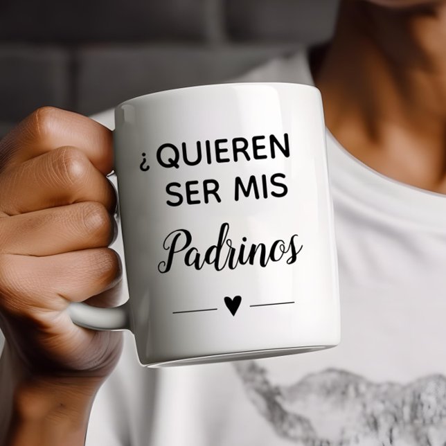 Caneca De Café Quieren Ser Mis Padrinos Proposta de Padrinos (Criador carregado)