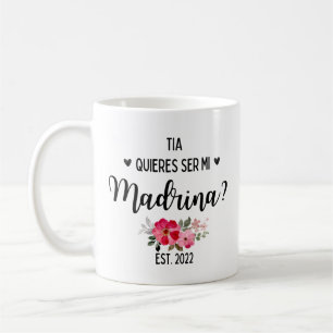 Caneca De Café Quieres Ser Mi Madrina 2022