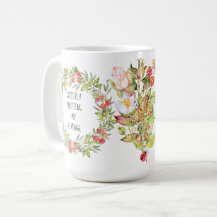 Caneca De Café Quietamente traçando meu inspirador engraçado da