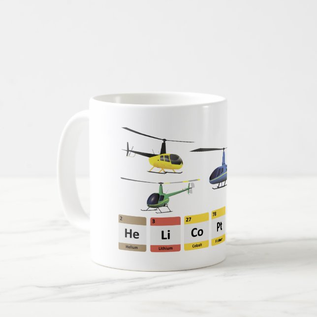 Caneca De Café Química de Helicópteros de Luz Civil (Frente Esquerda)