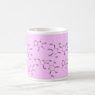 Caneca De Café química do chá e do café no rosa