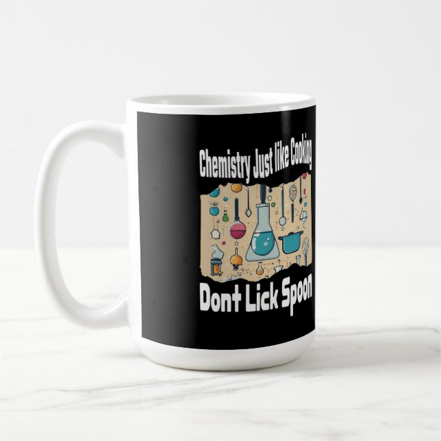 Caneca De Café Química é como o Cozinhar Dont Lick Spoon (Esquerda)